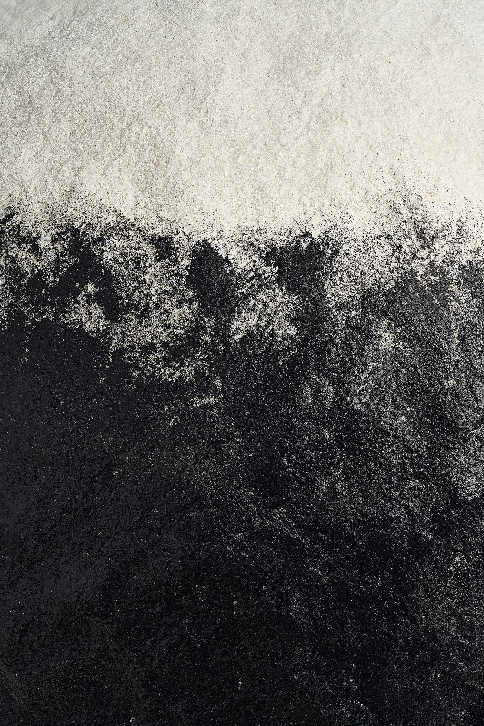 Charcoal wash on paper clay